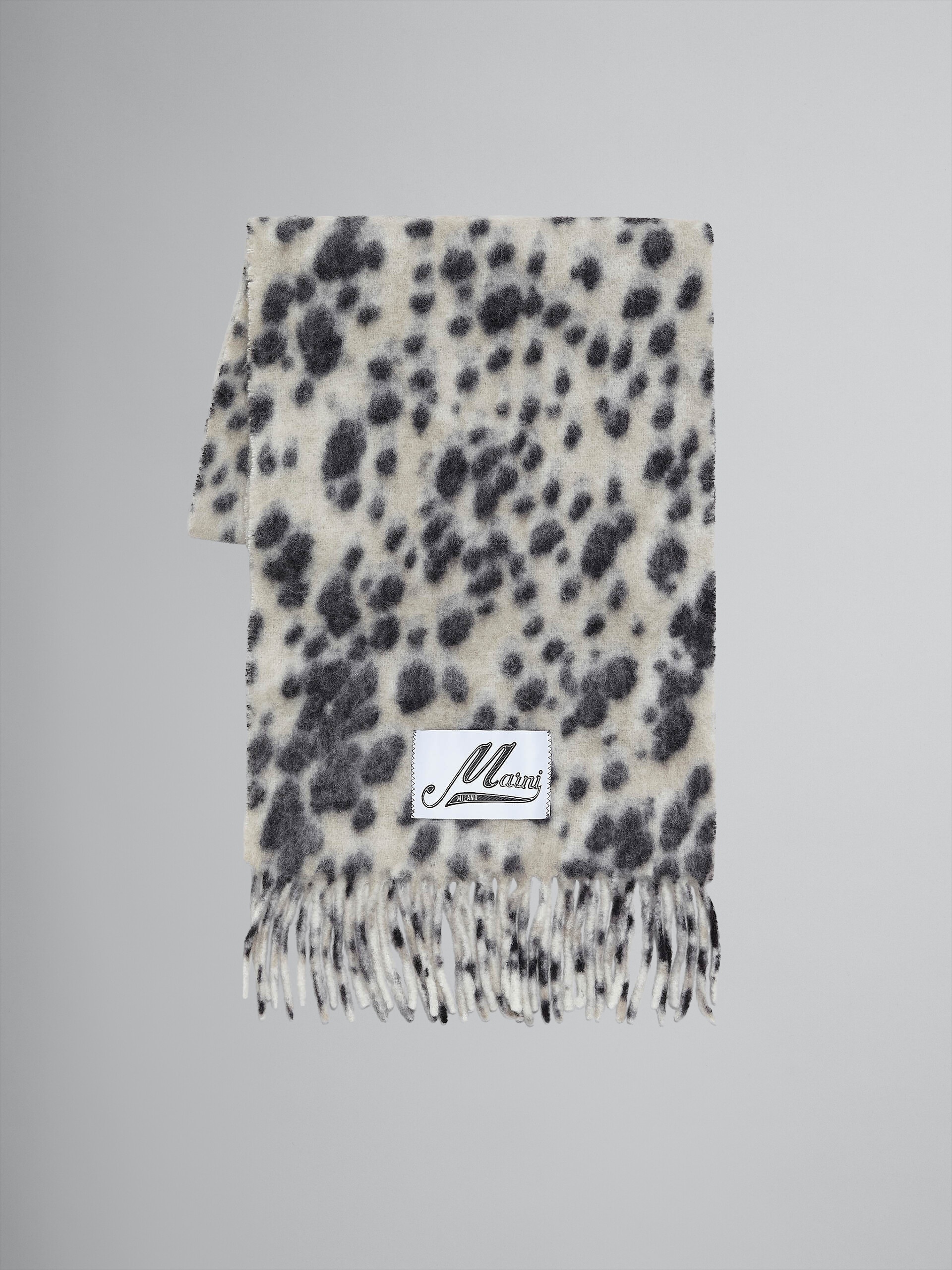 WHITE POP DOTS PRINT SCARF - 1