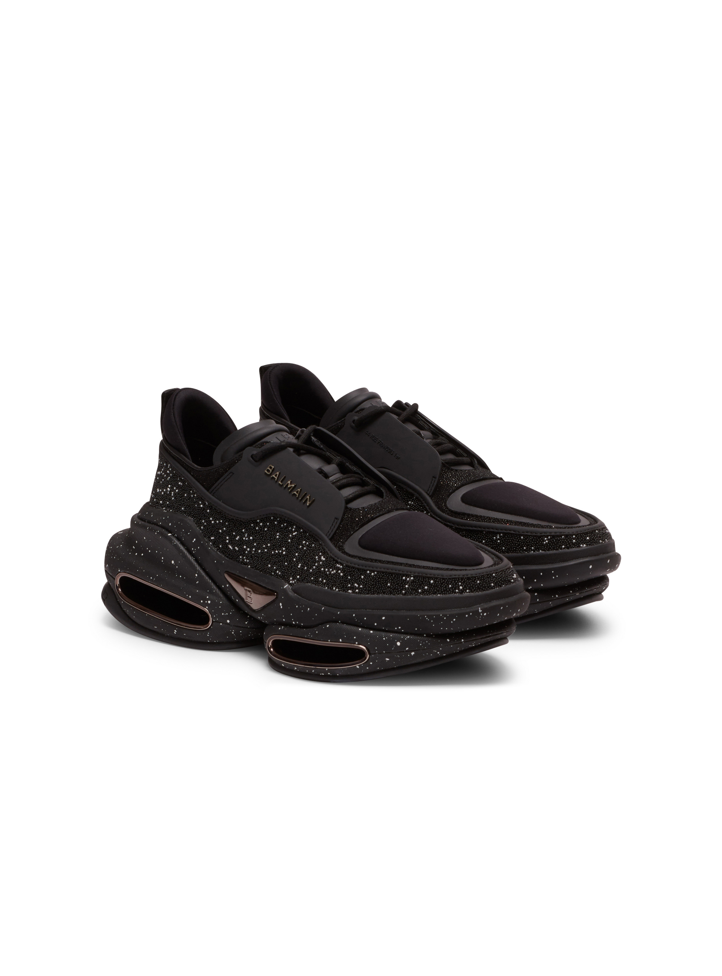 B-Bold low-top leather trainers with micro beads - 2