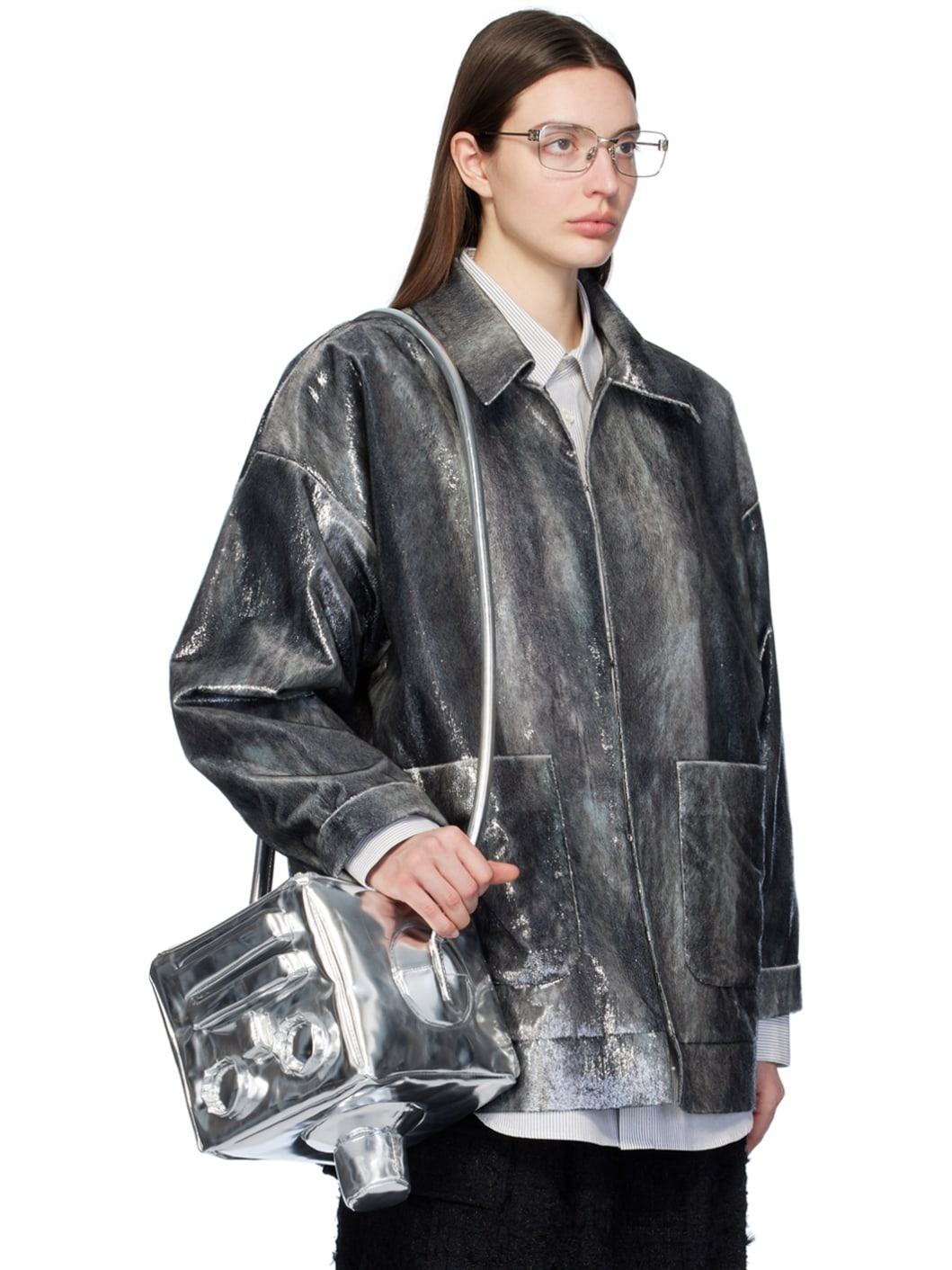 Gray Summer Fur Jacket - 2