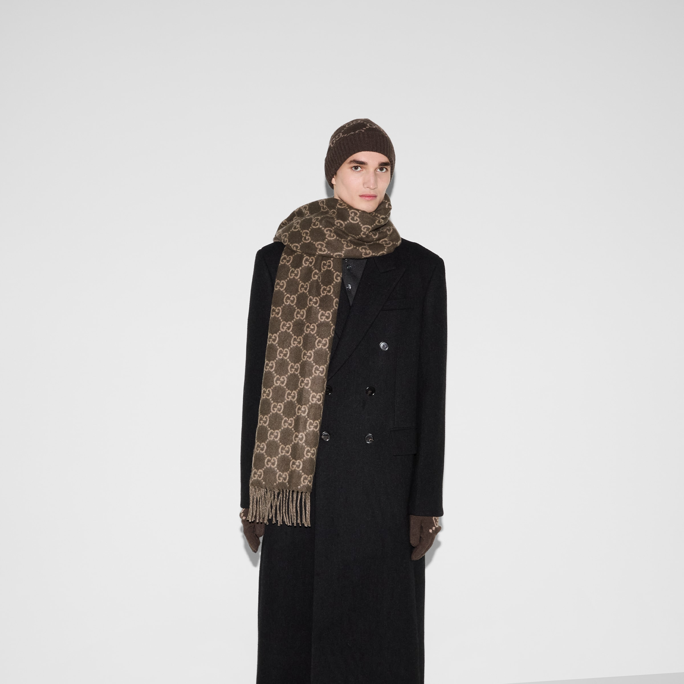 GG cashmere shawl - 3