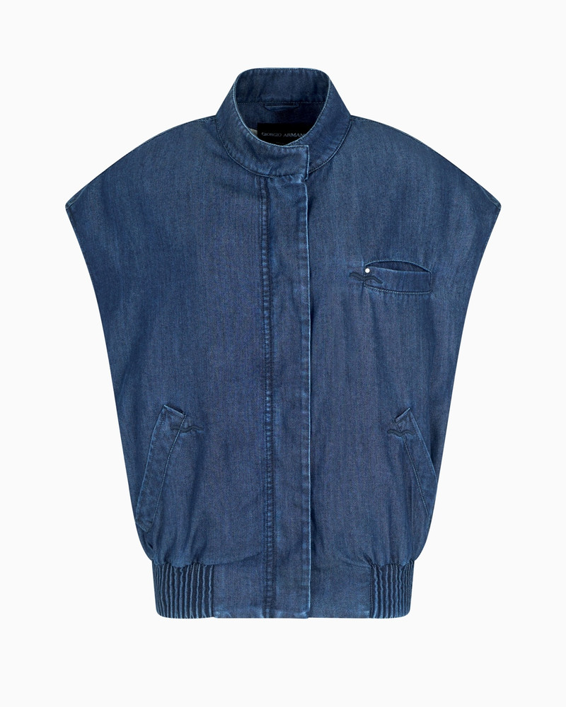 DENIM COLLECTION LYOCELL SLEEVELESS BLOUSON 1
