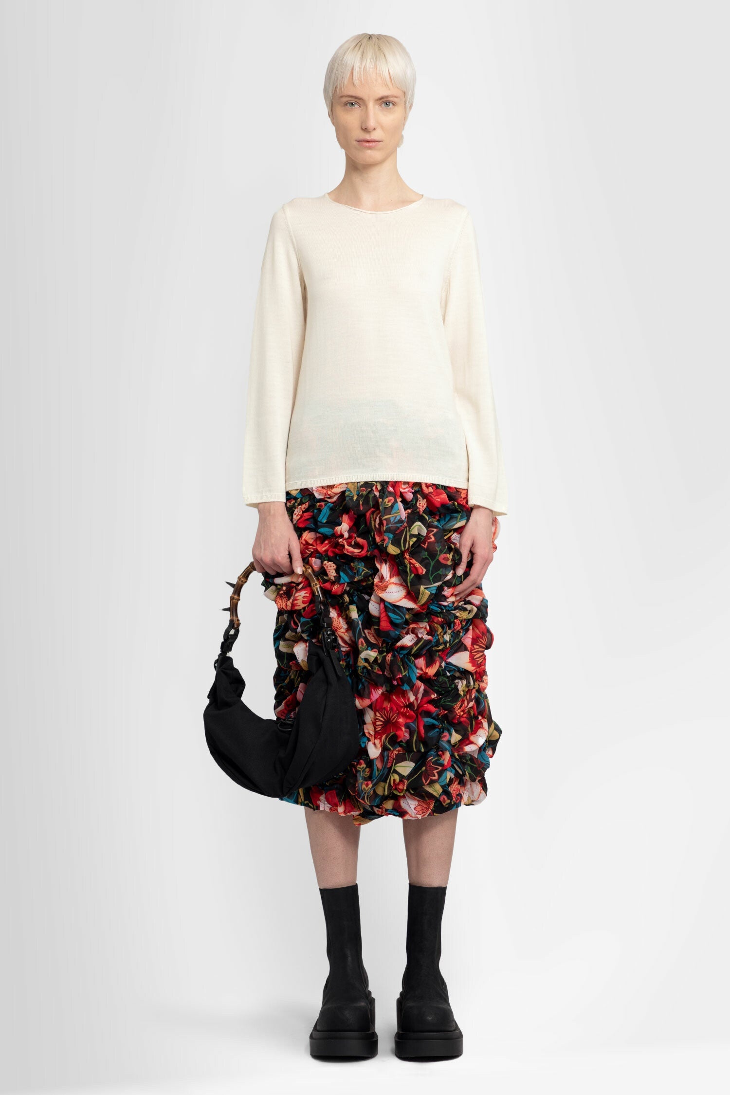 COMME DES GARCONS WOMAN WHITE KNITWEAR - 4