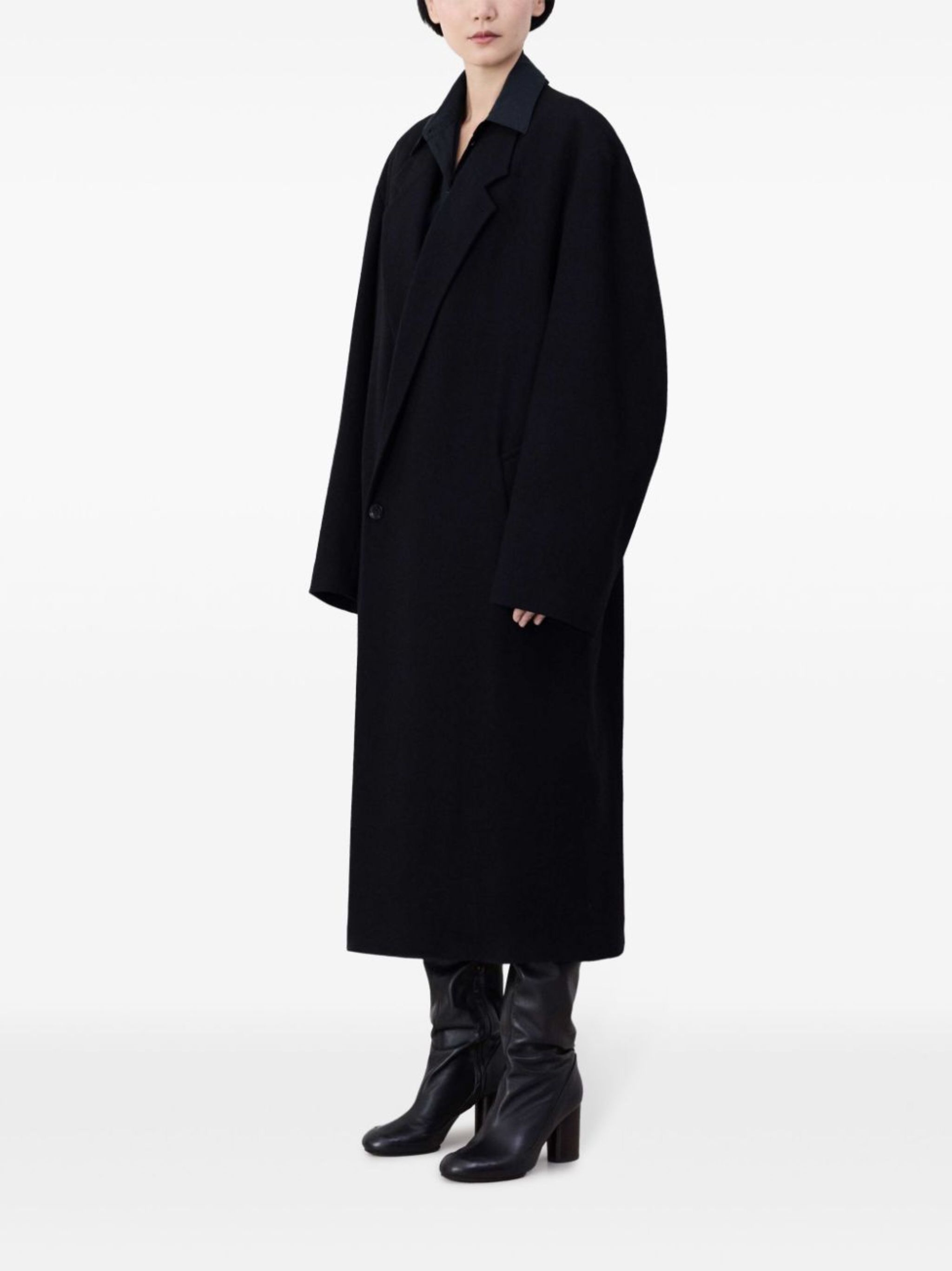 double breasted maxi-coat - 5