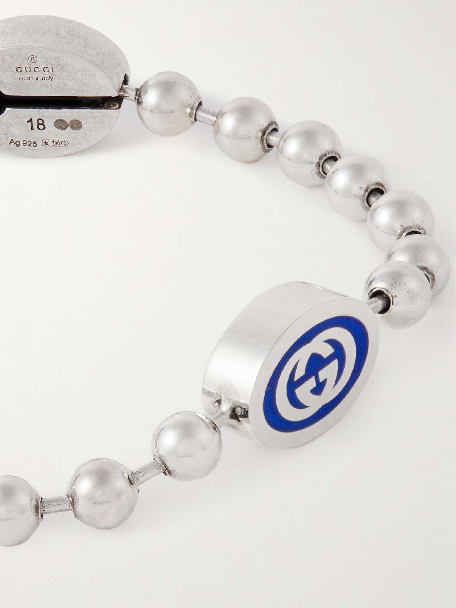 Silver-Tone and Enamel Bracelet - 4