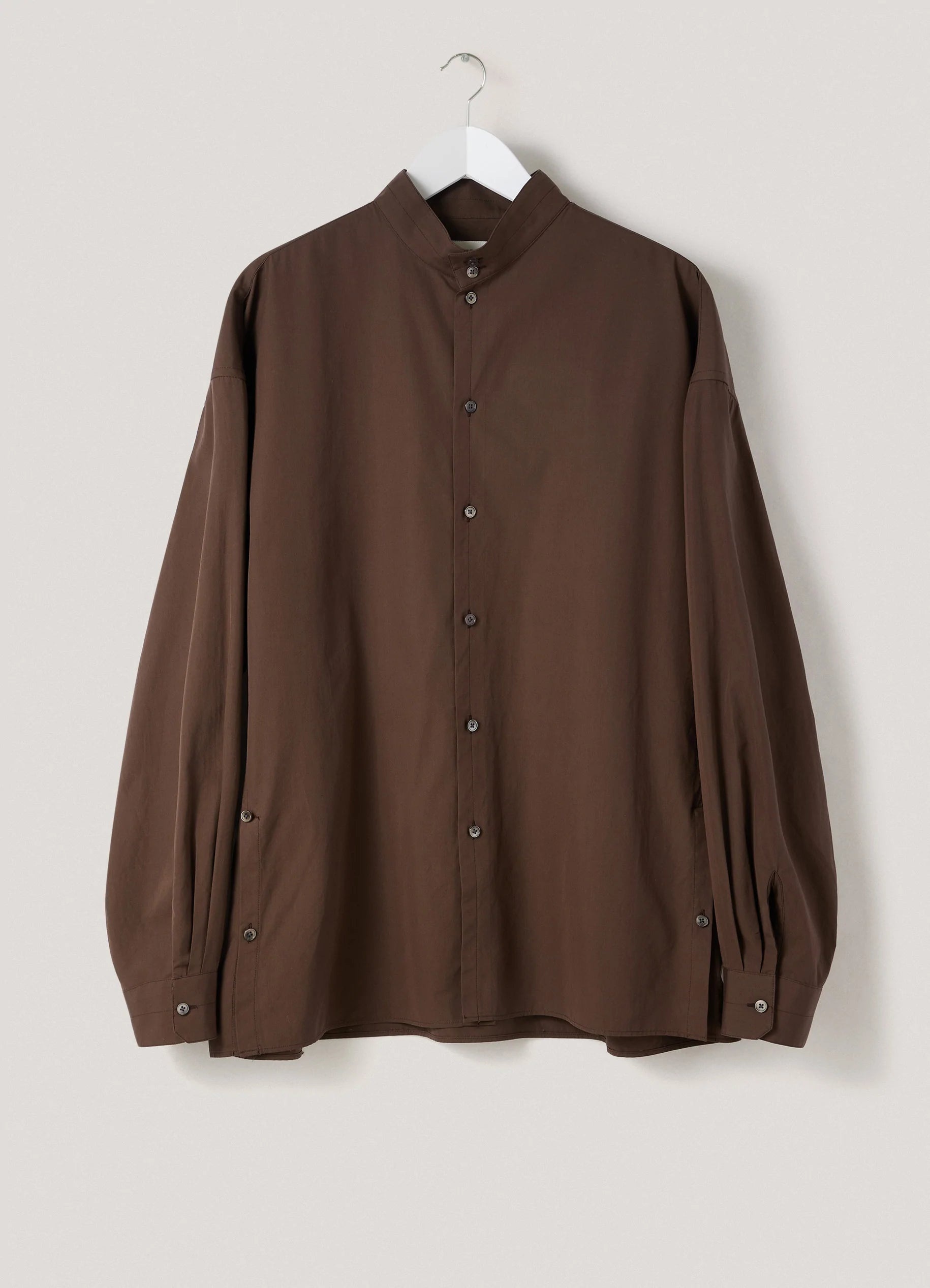 Lemaire STAND COLLAR TWISTED SHIRT COTTON POPLIN | REVERSIBLE 