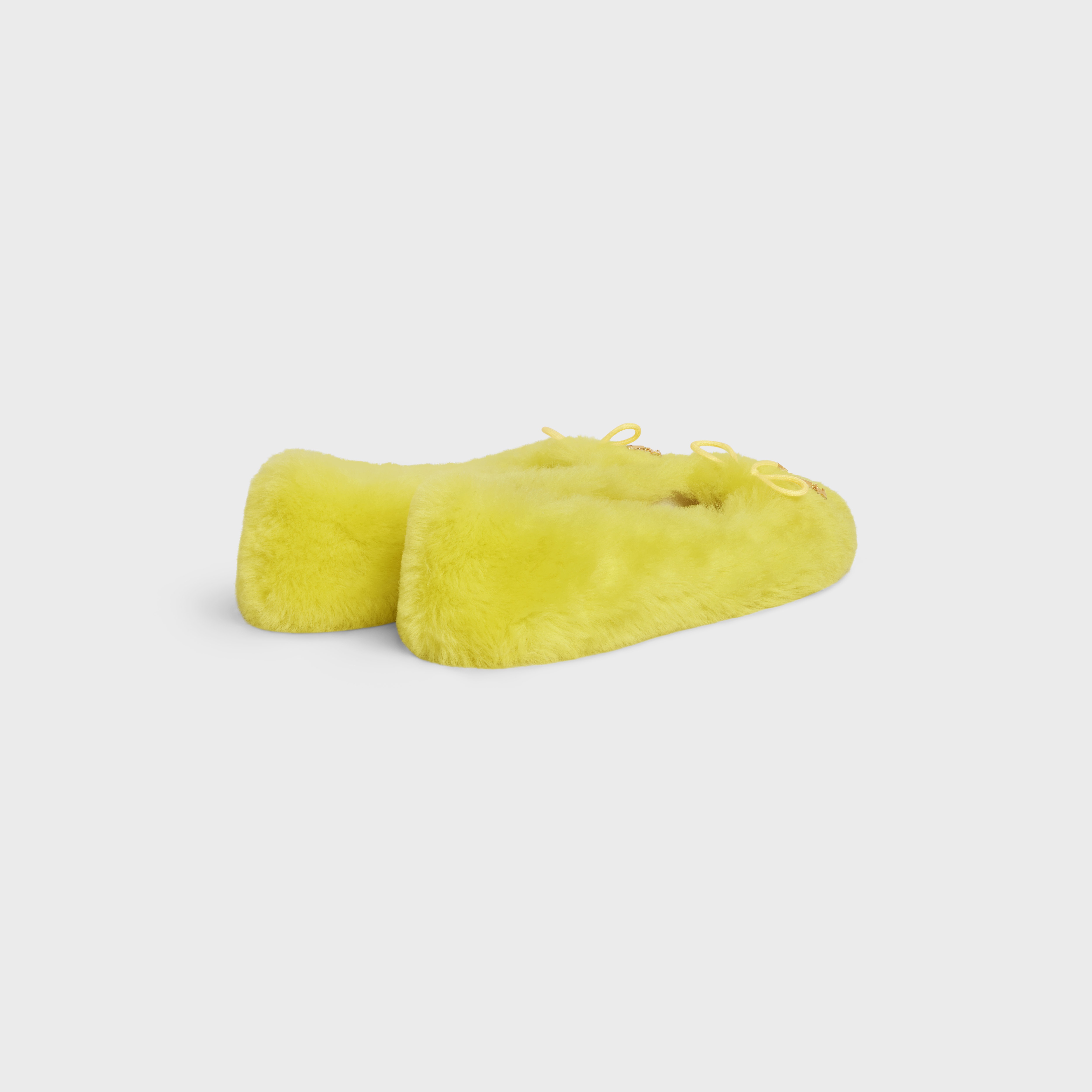 LES BALLERINES CELINE BALLERINA WITH LACES in SHEARLING - 3