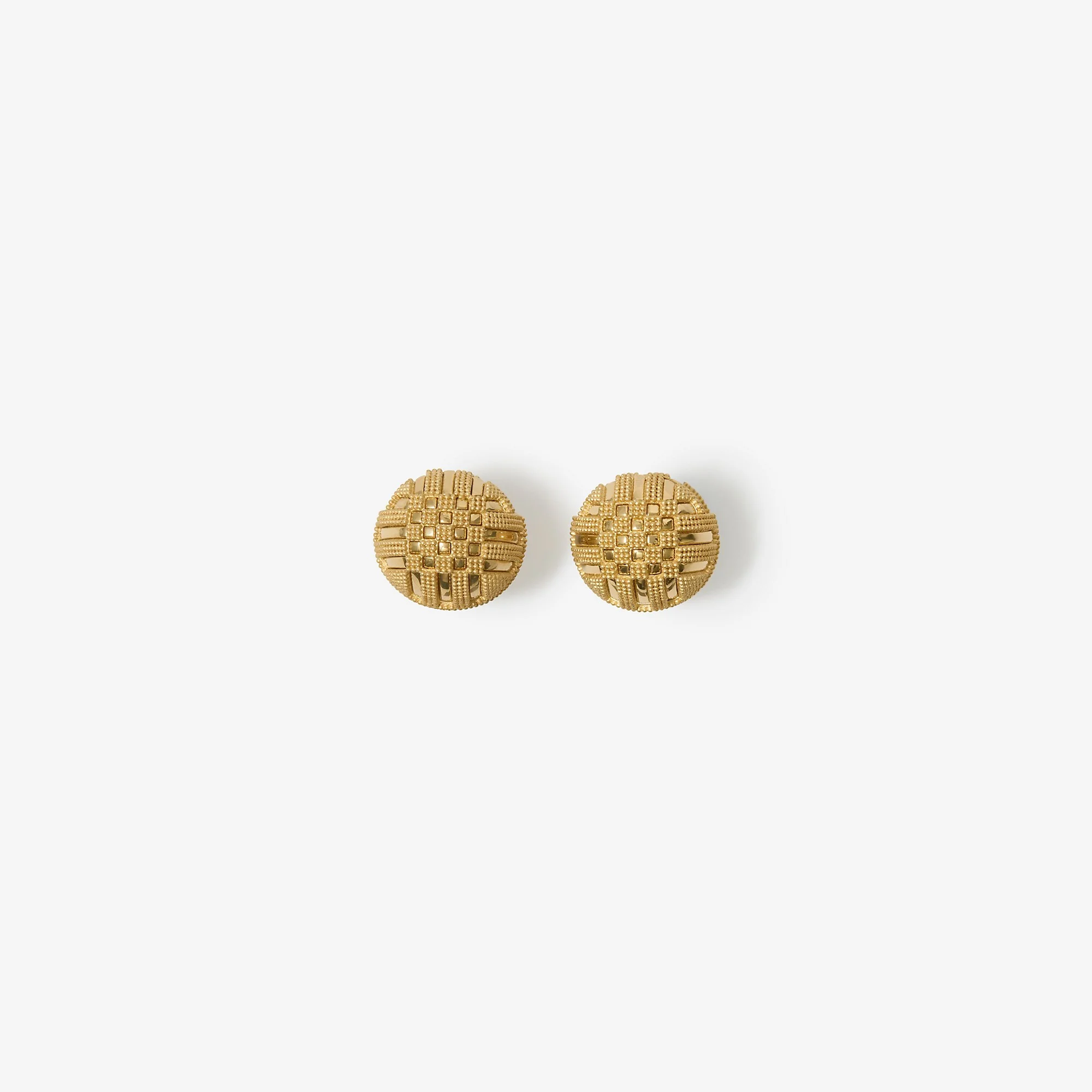 Check Granulation Sphere Earrings - 1