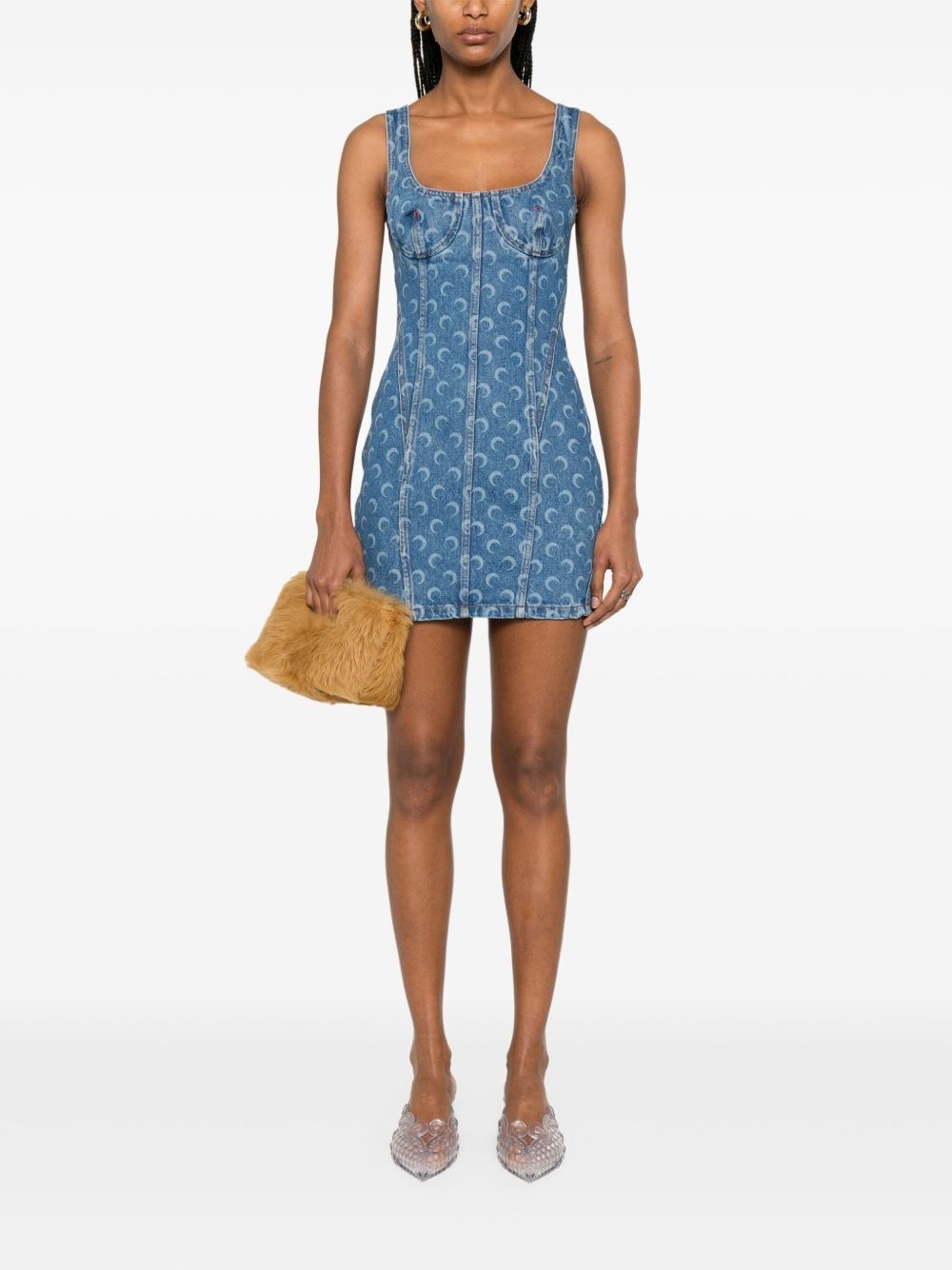 Moon Laser denim mini dress - 2
