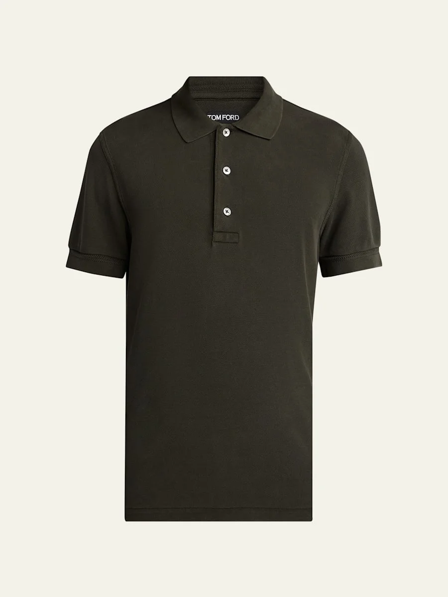 Men's Lyocell Pique Polo Shirt - 1