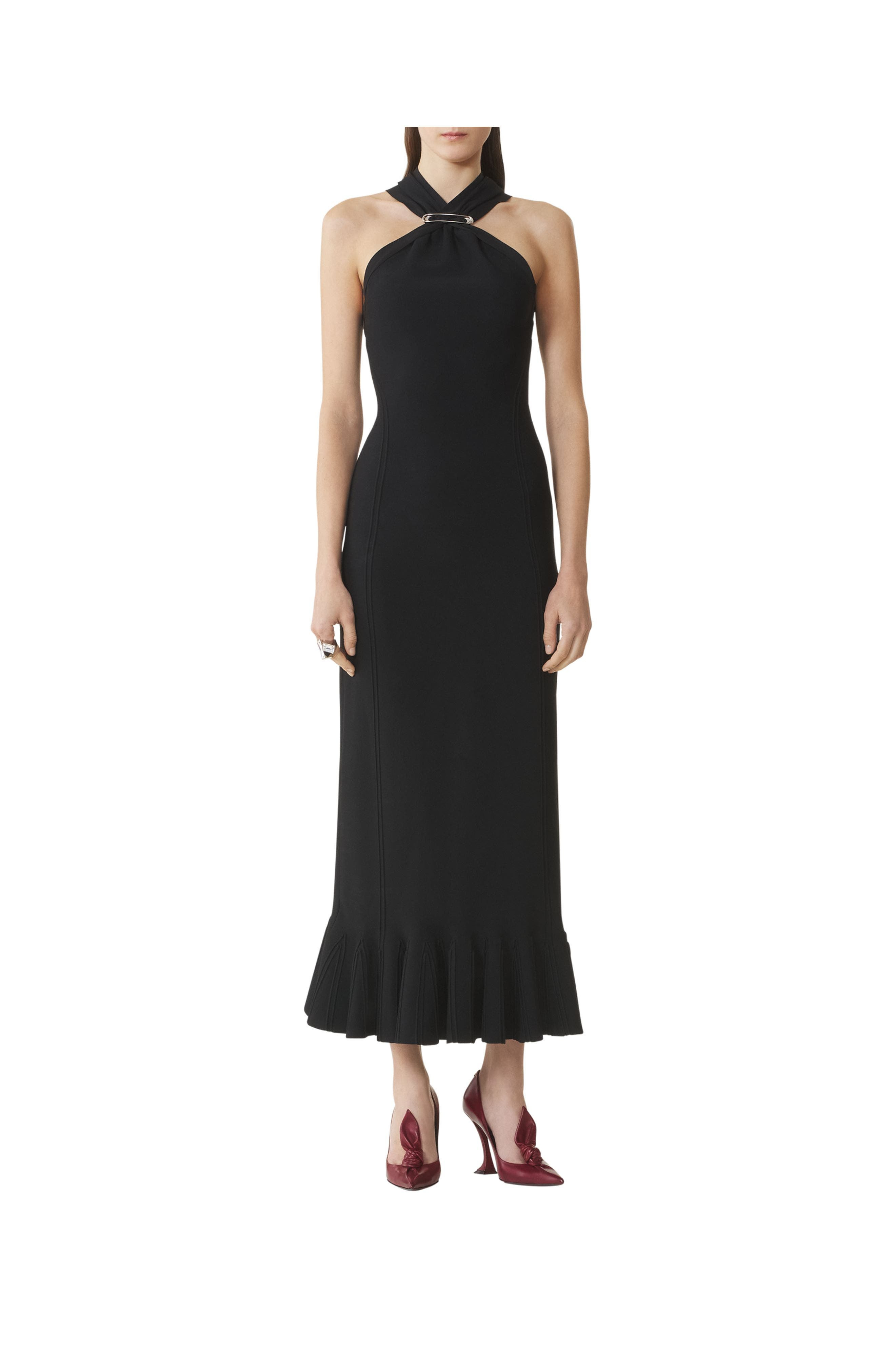 Lanvin Long Viscose Dress in Black at Nordstrom - 2