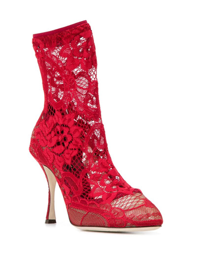 Dolce & Gabbana sheer lace boots outlook