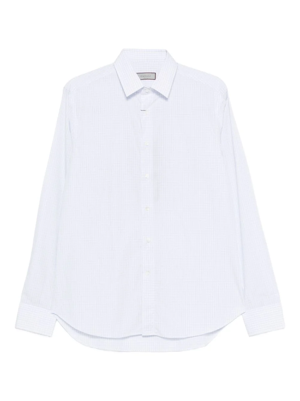 long sleeve checked shirt - 1