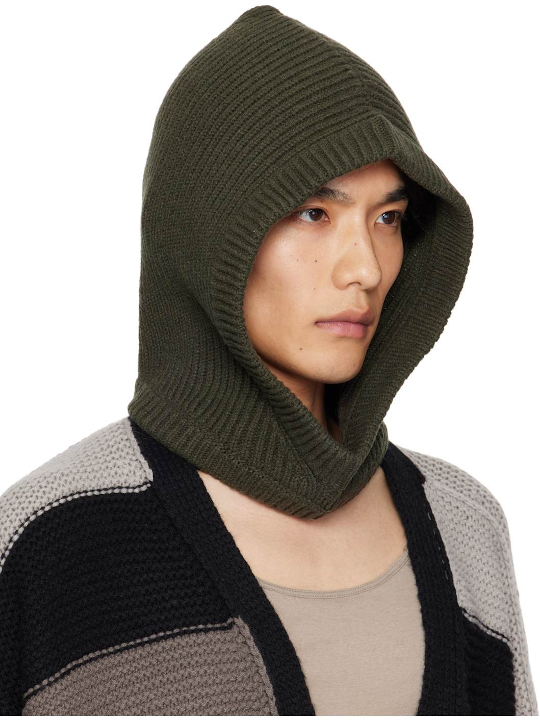Khaki Concordians Cashmere Hood - 2