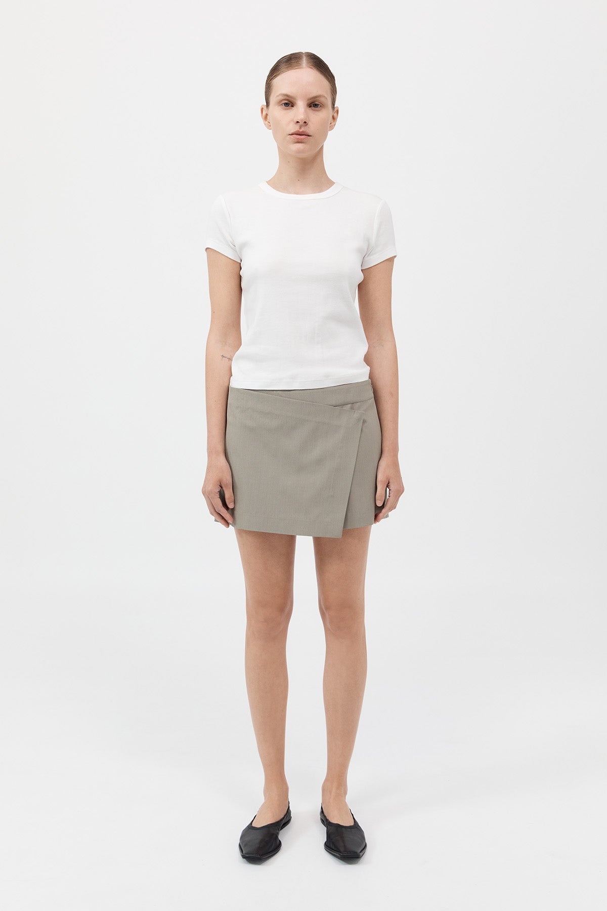 Wrap Short - Moss Grey - 2