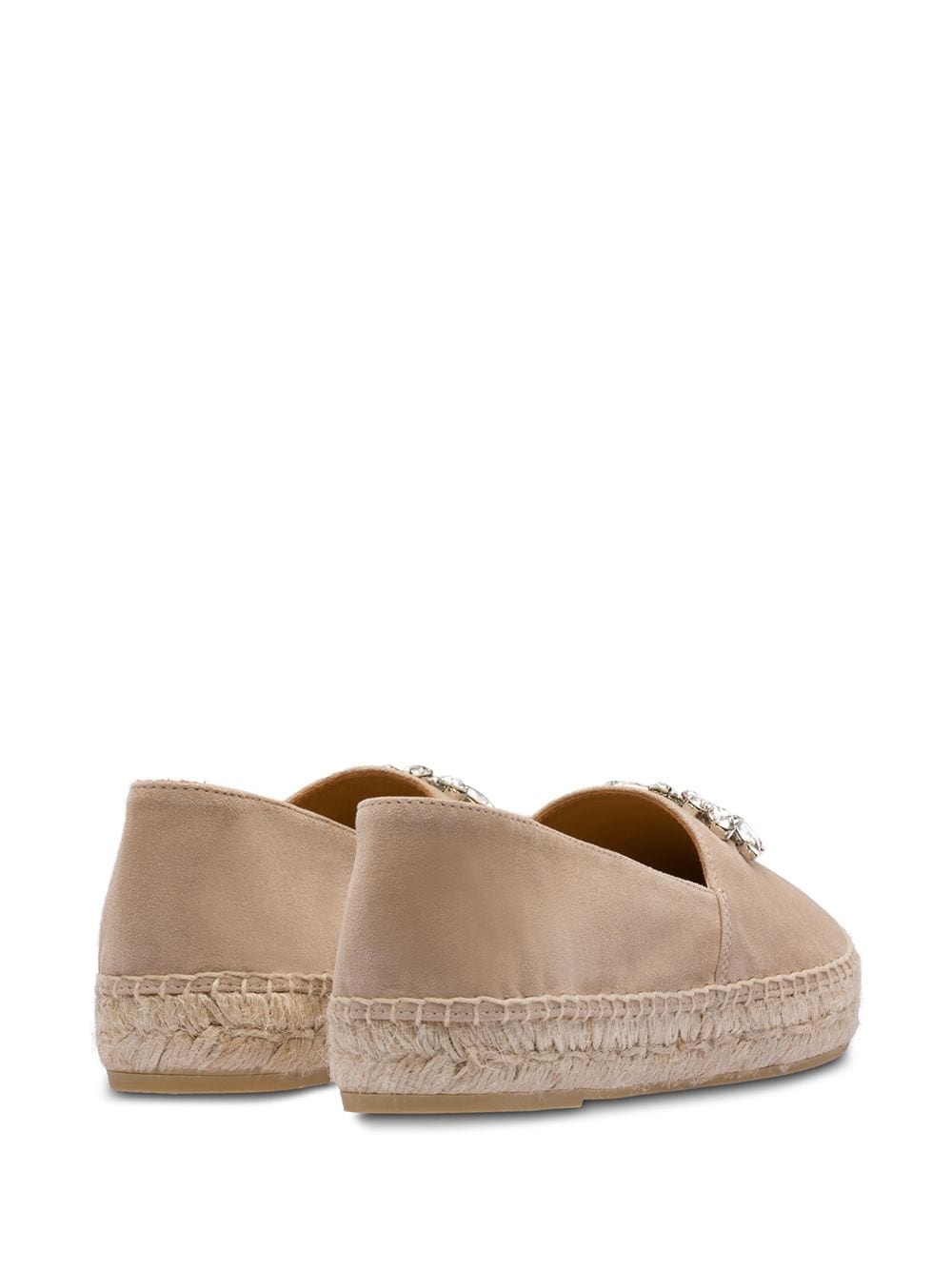 crystal-embellished suede espadrilles - 3