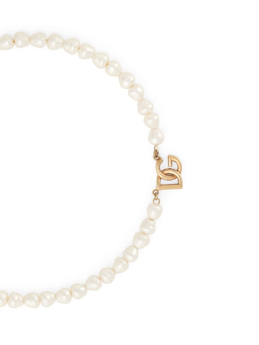 DG logo-charm pearl bracelet - 3