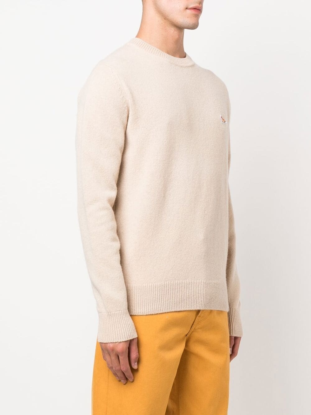 logo-patch wool jumper - 3