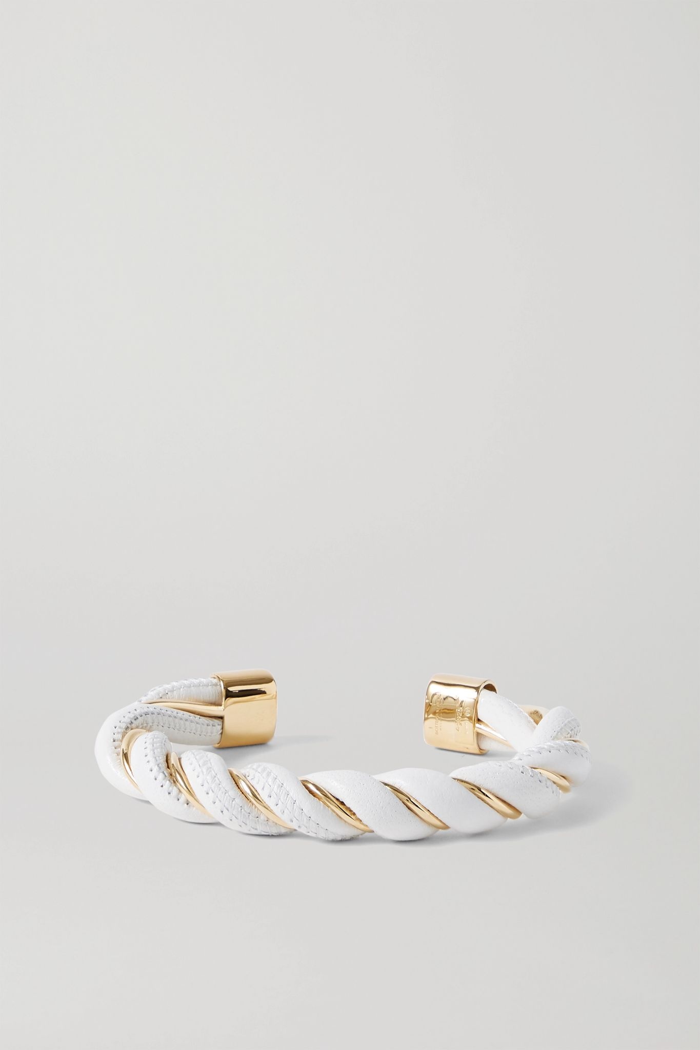 Gold-tone and leather cuff - 1