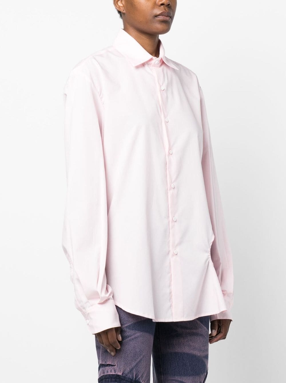 cut-out long-sleeve shirt - 3
