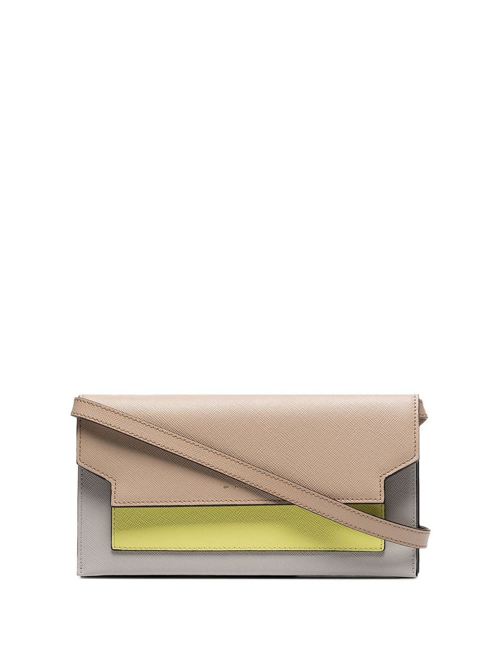 multicoloured leather yellow pocket mini bag - 1