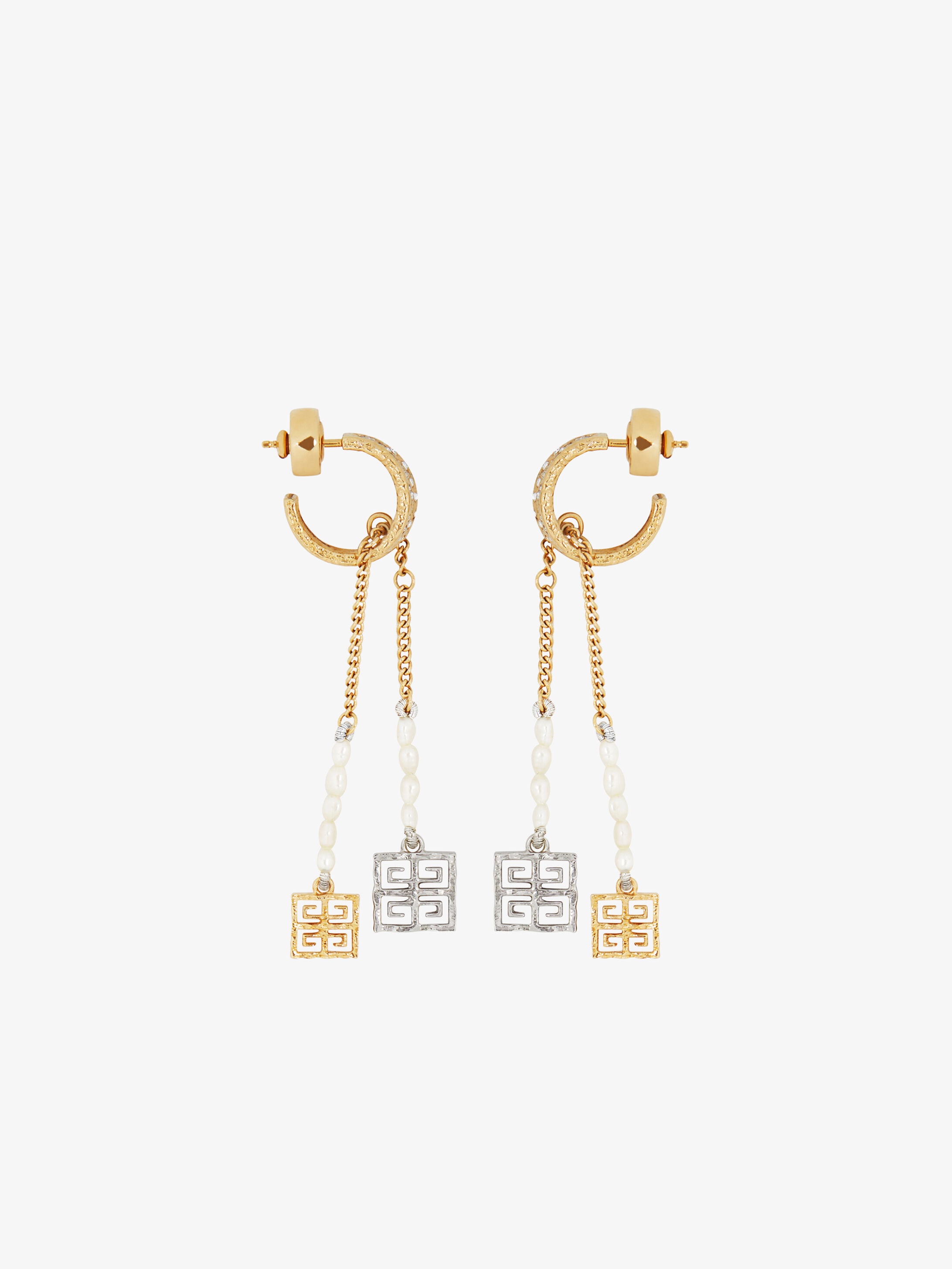 4G earrings with pearls and crytals - 6