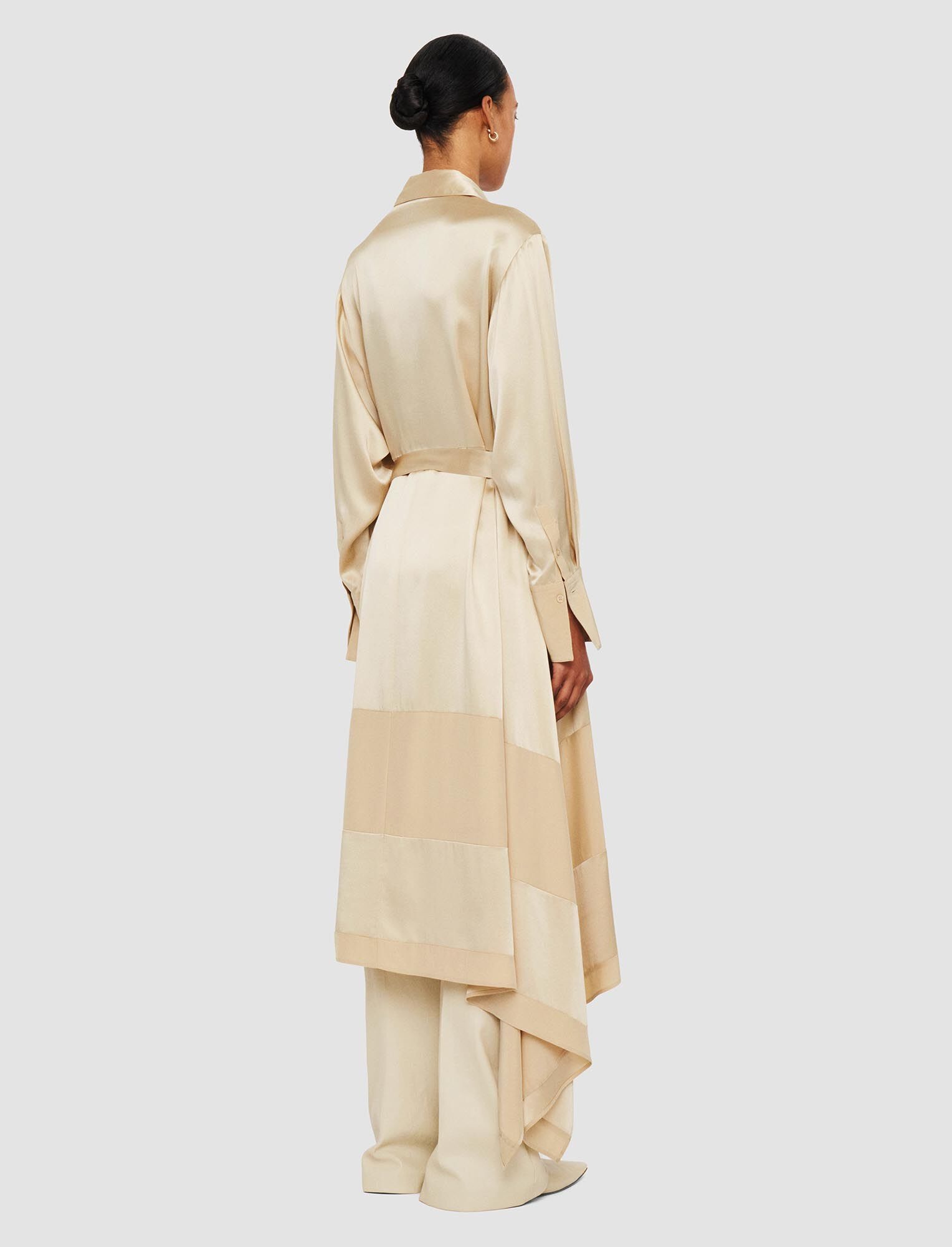 Cyprien Shiny Matte Satin Dress - 3