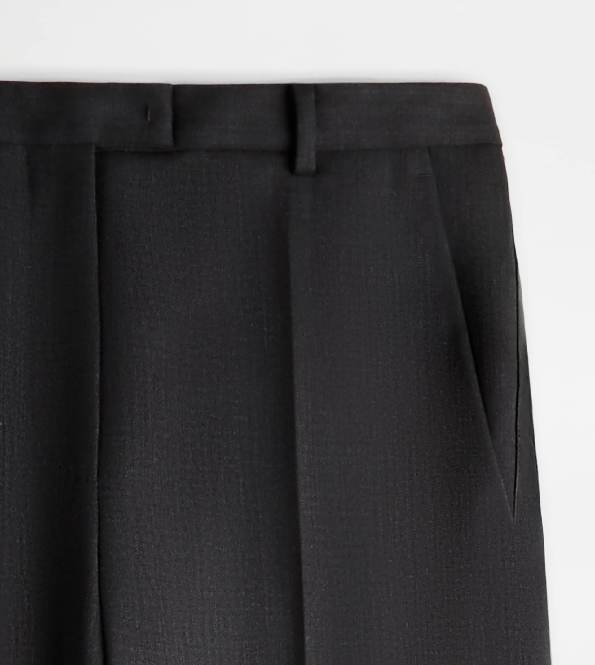 PANTS WITH LEATHER DETAILING - GREY - 3