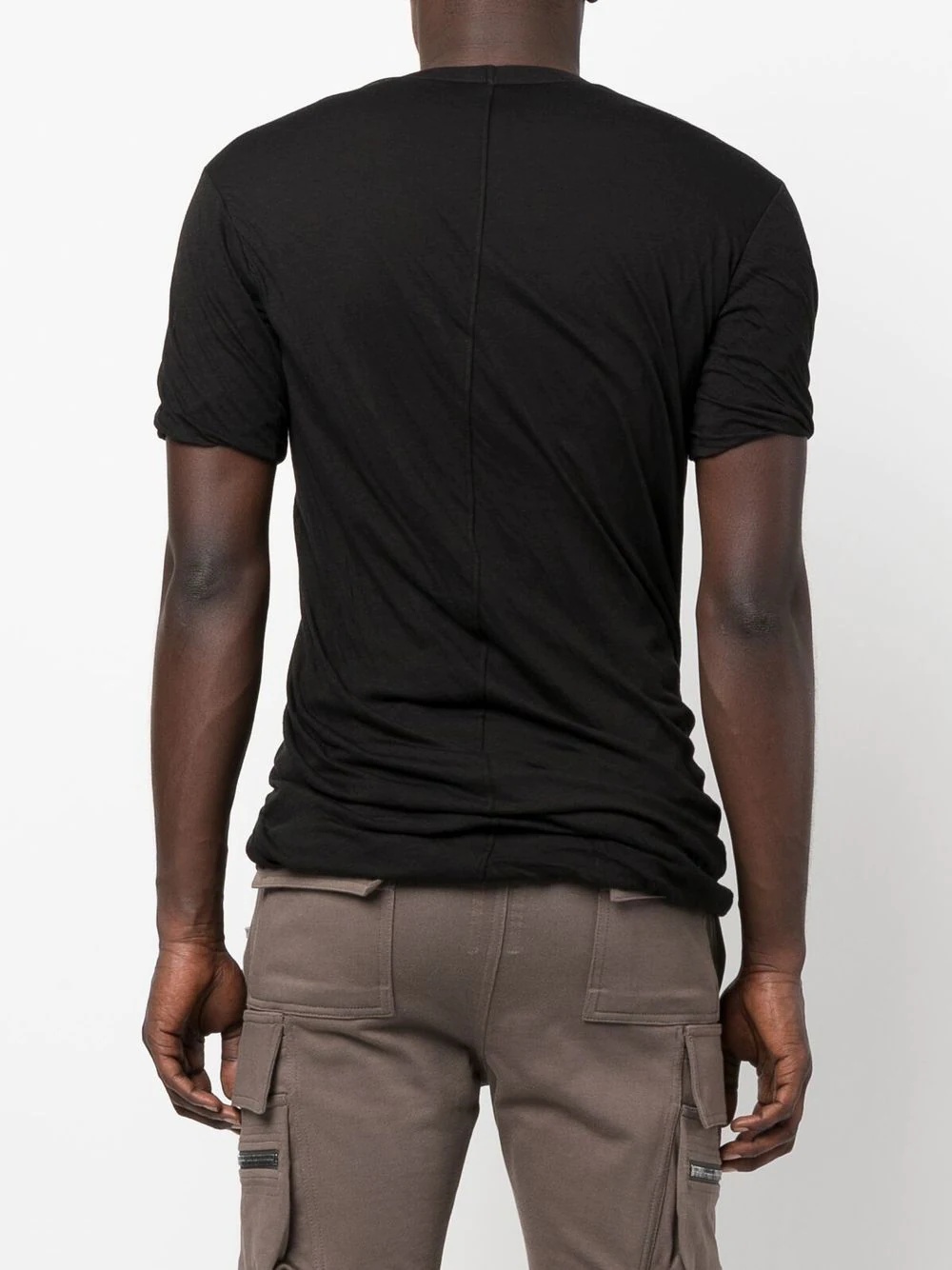 gathered-detail short-sleeved T-shirt - 4