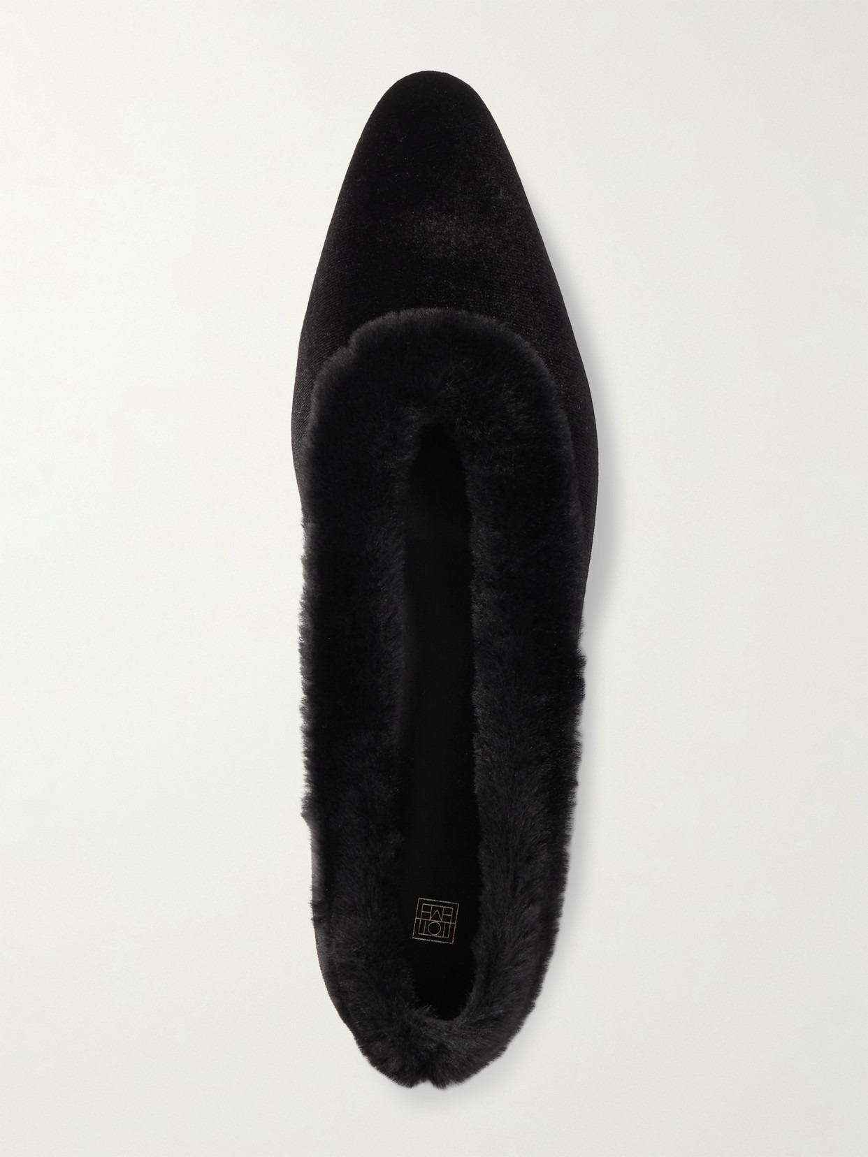 Shearling-trimmed Velvet Ballet Flats - 5