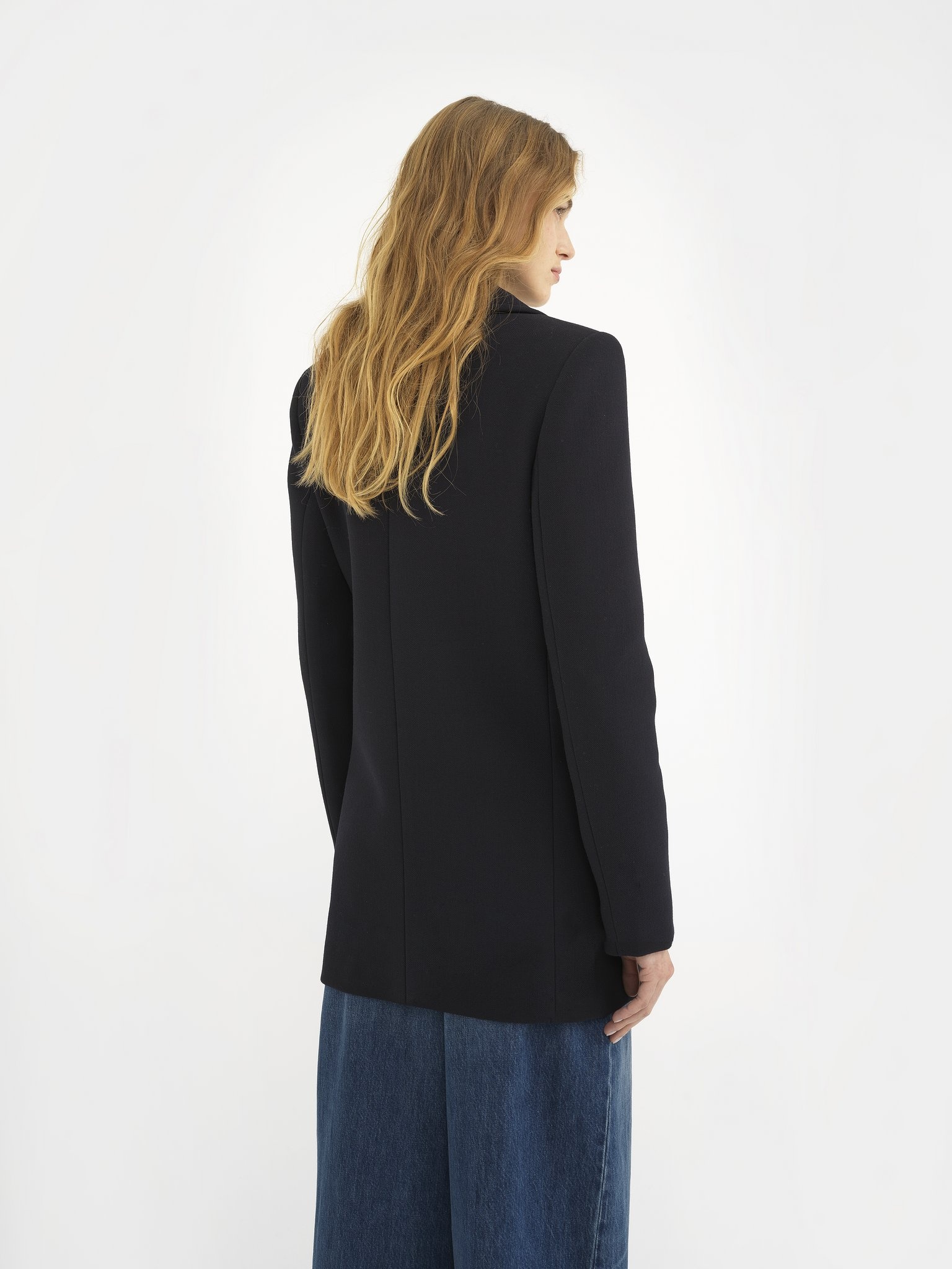 PEA COAT IN DOUBLE WOOL CRÊPE - 5