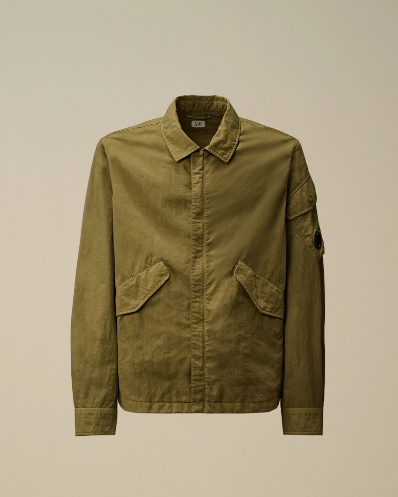Diagonal Flatt Nylon Zipped Overshirt 1