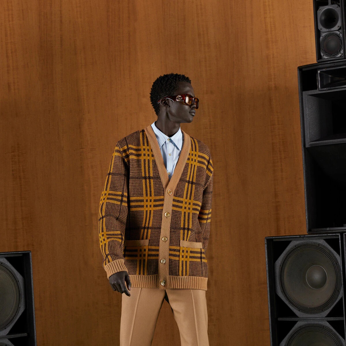 Reversible knit wool cardigan - 7