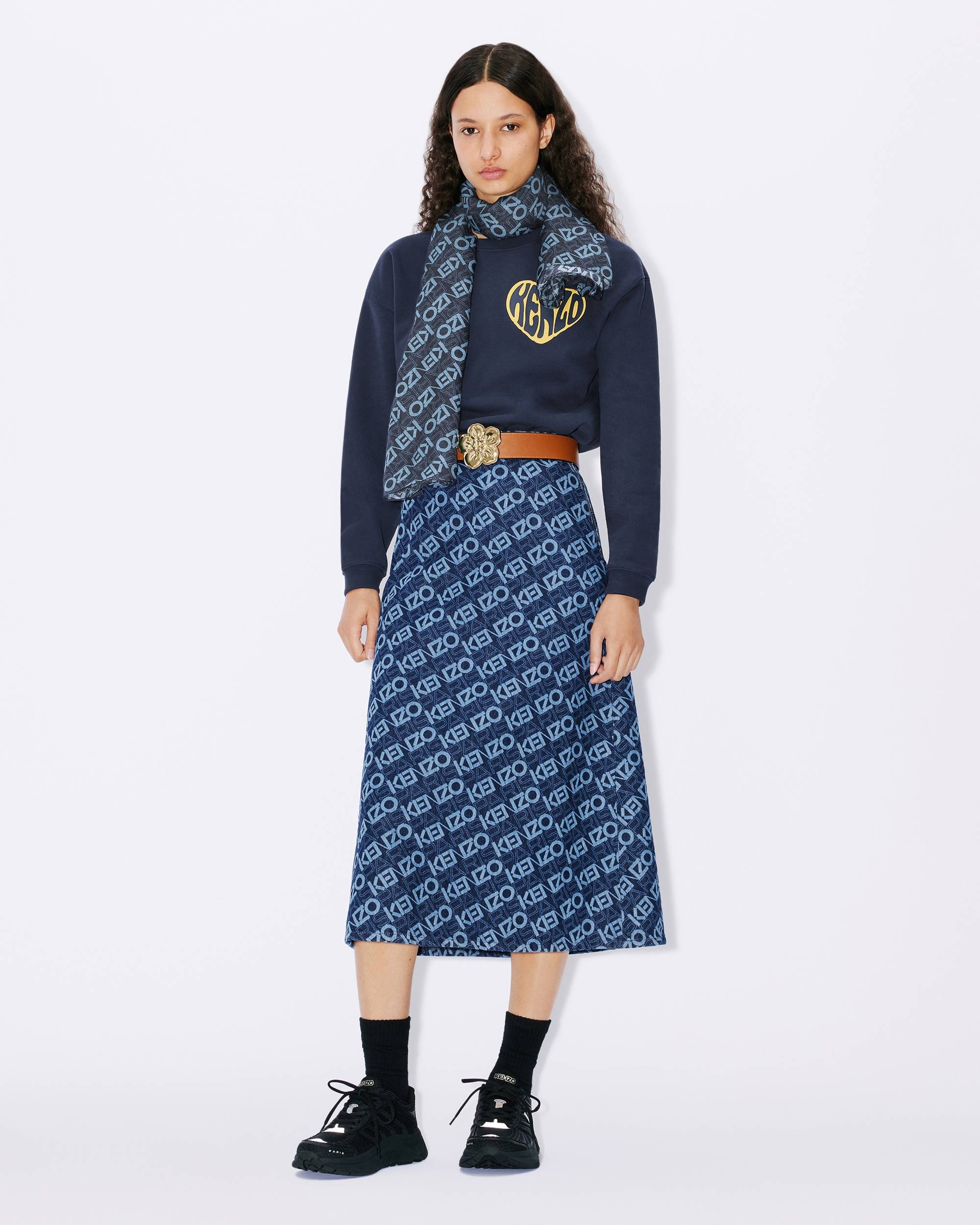 'KENZO Paris' large square woollen scarf - 3