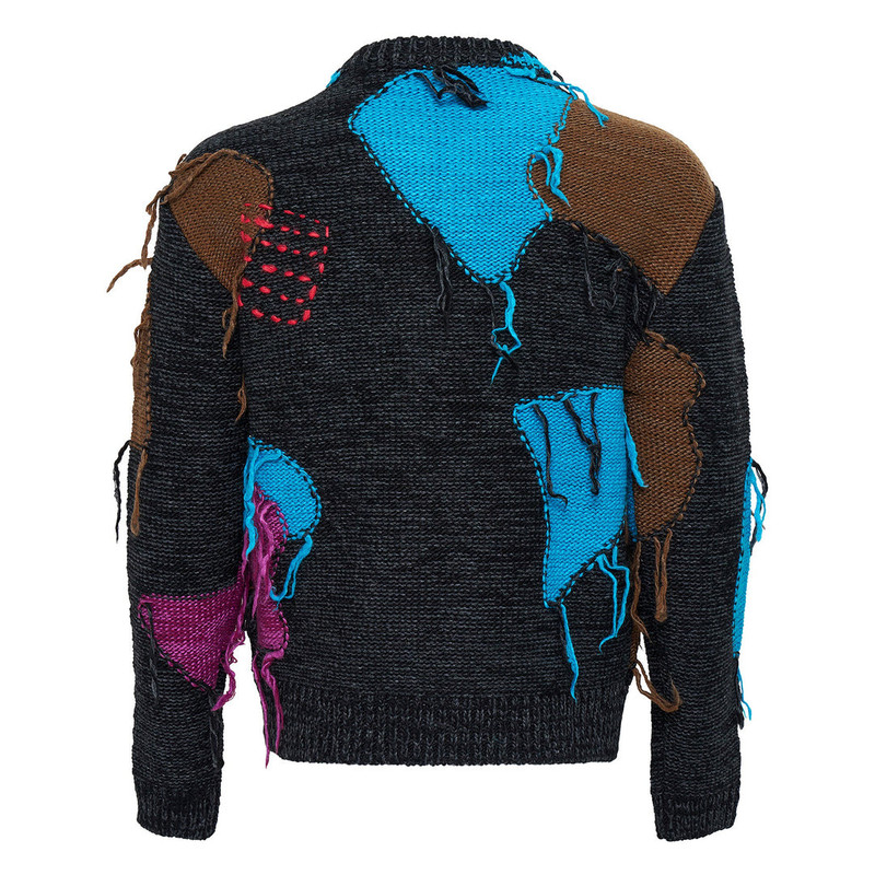 Andersson Bell Unisex Intarisa Zip-Up Crewneck Sweater outlook