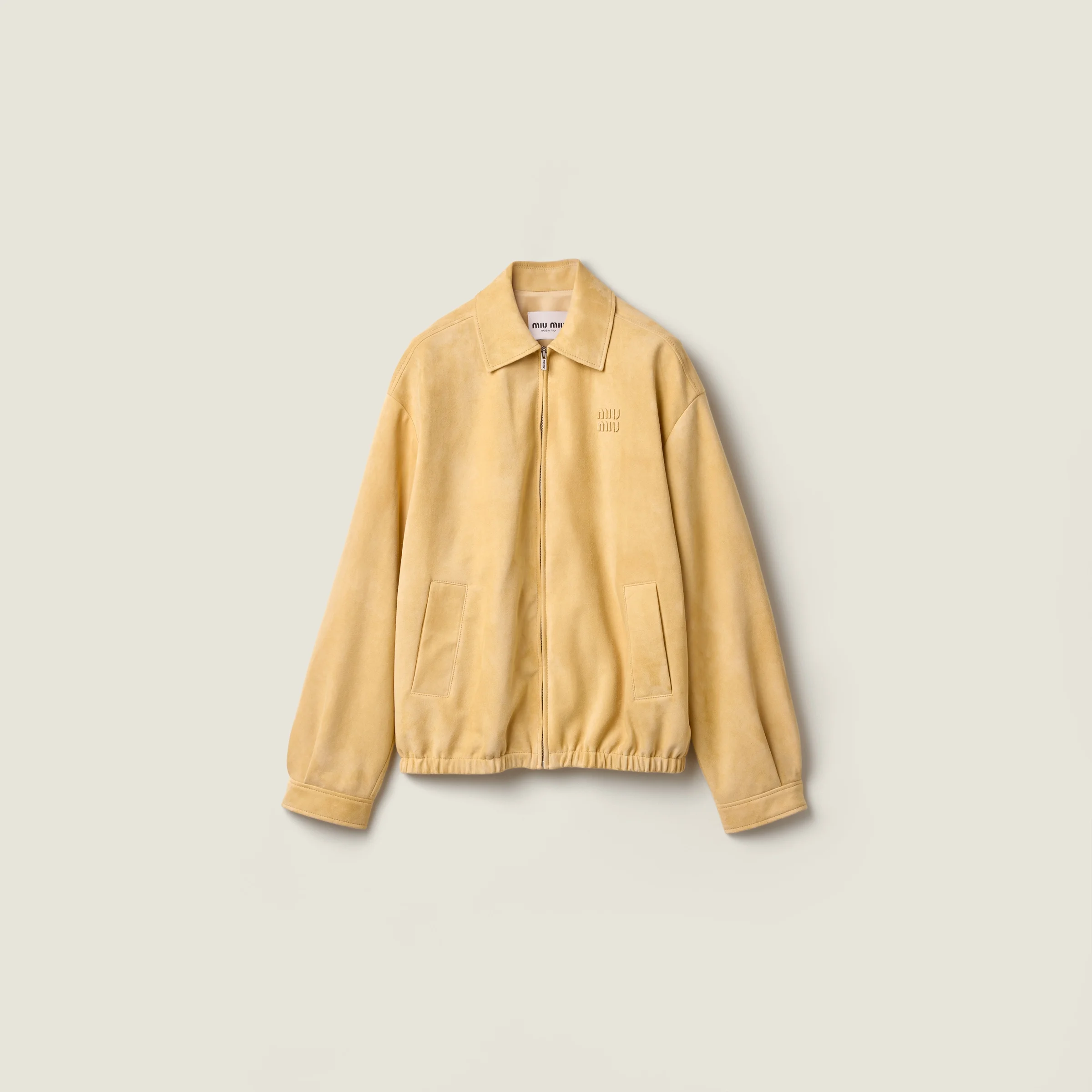 Waxed suede blouson jacket - 1