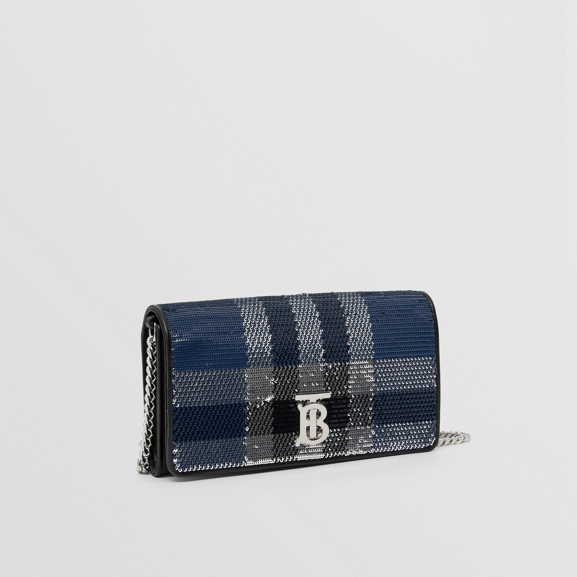 Sequinned Check Lola Wallet with Detachable Strap – Exclusive Capsule Collection - 7
