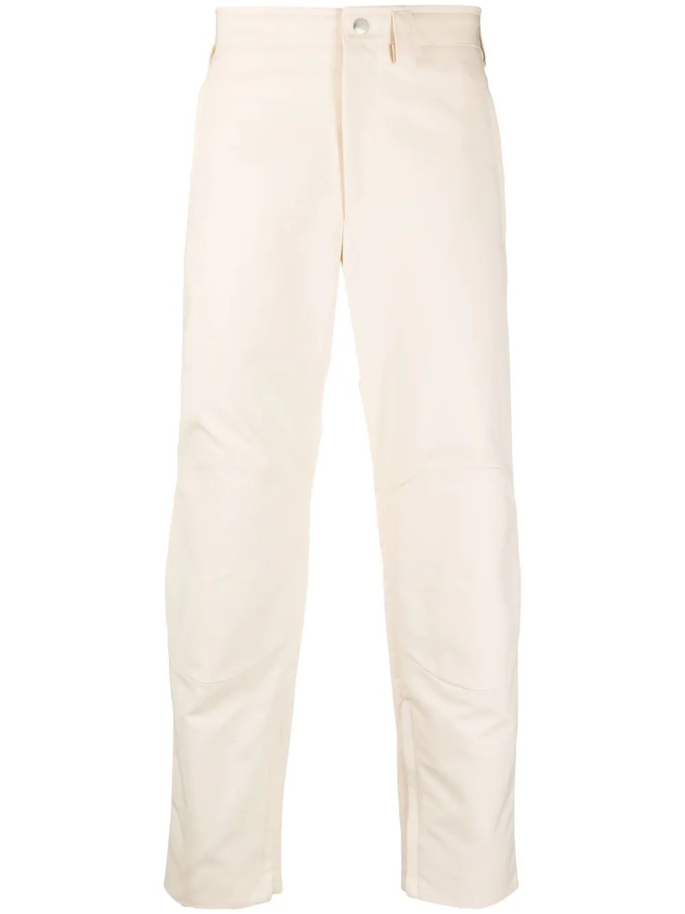 zipped-ankle cotton trousers - 1