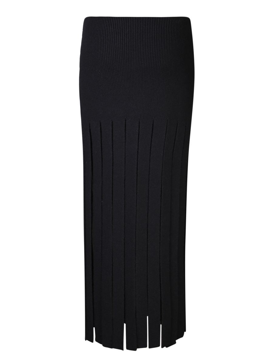 スカート ALANUI LWHL021F23 KNI001 1000 Skirts Black Alanui ALANUI SKIRTS | baltini | REVERSIBLE