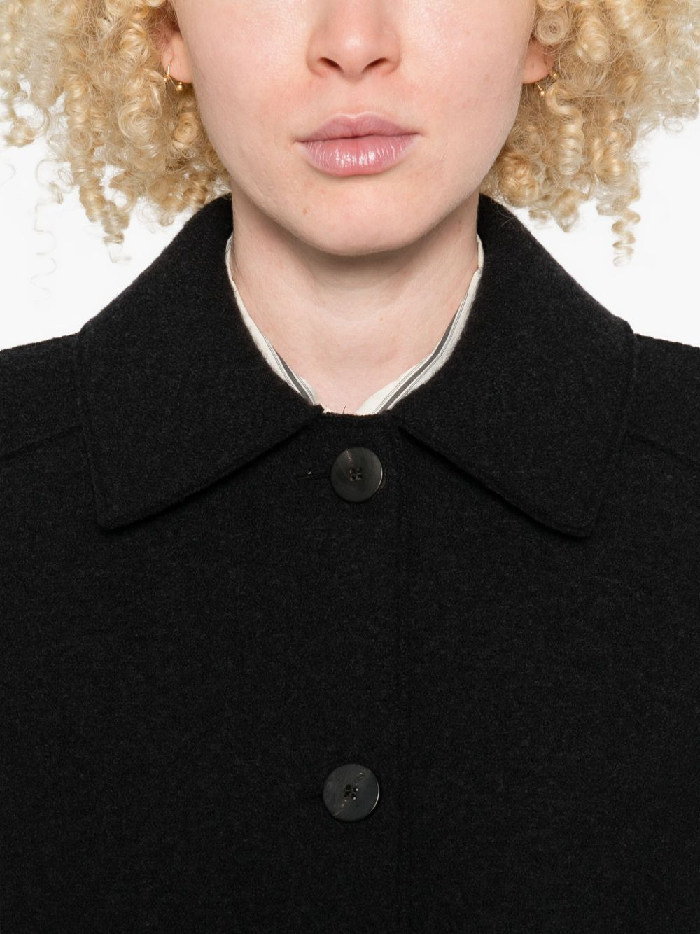 button-front collared jacket - 5