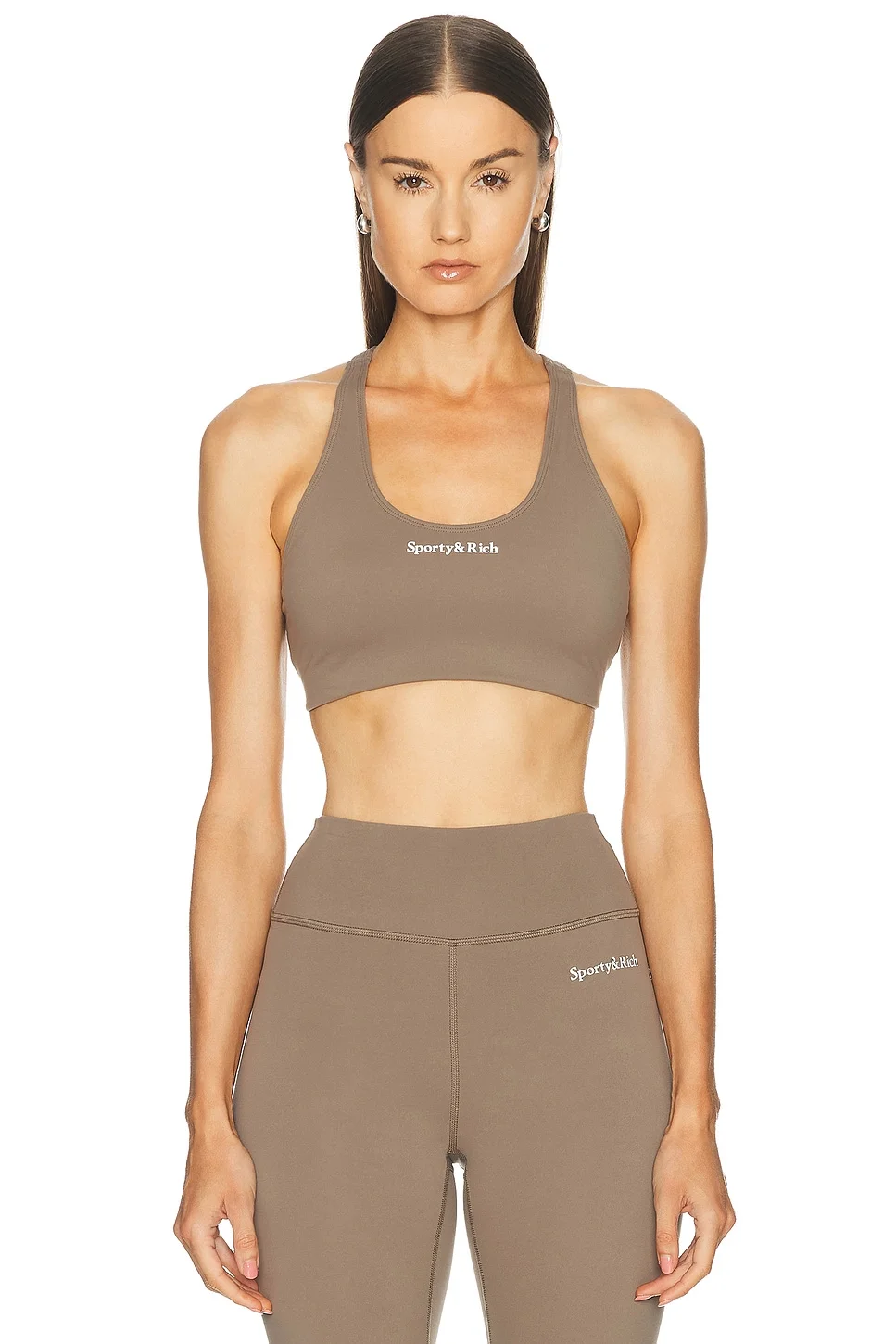 Serif Logo Sports Bra - 1