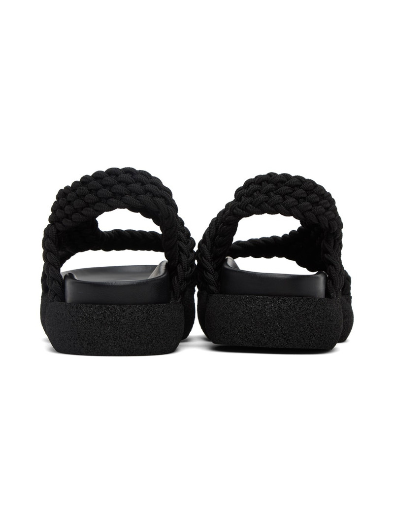 Black Woven Sandals 2