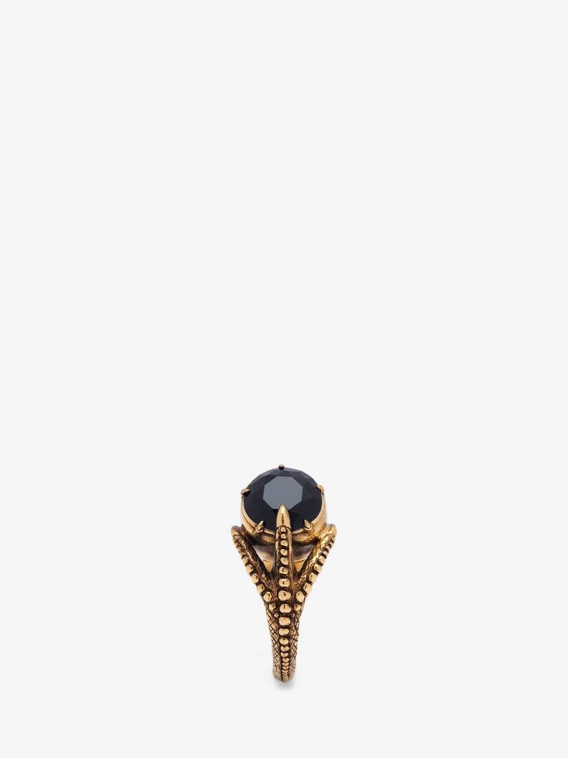 Men's Victorian Skull Ring in Antique Gold - 3