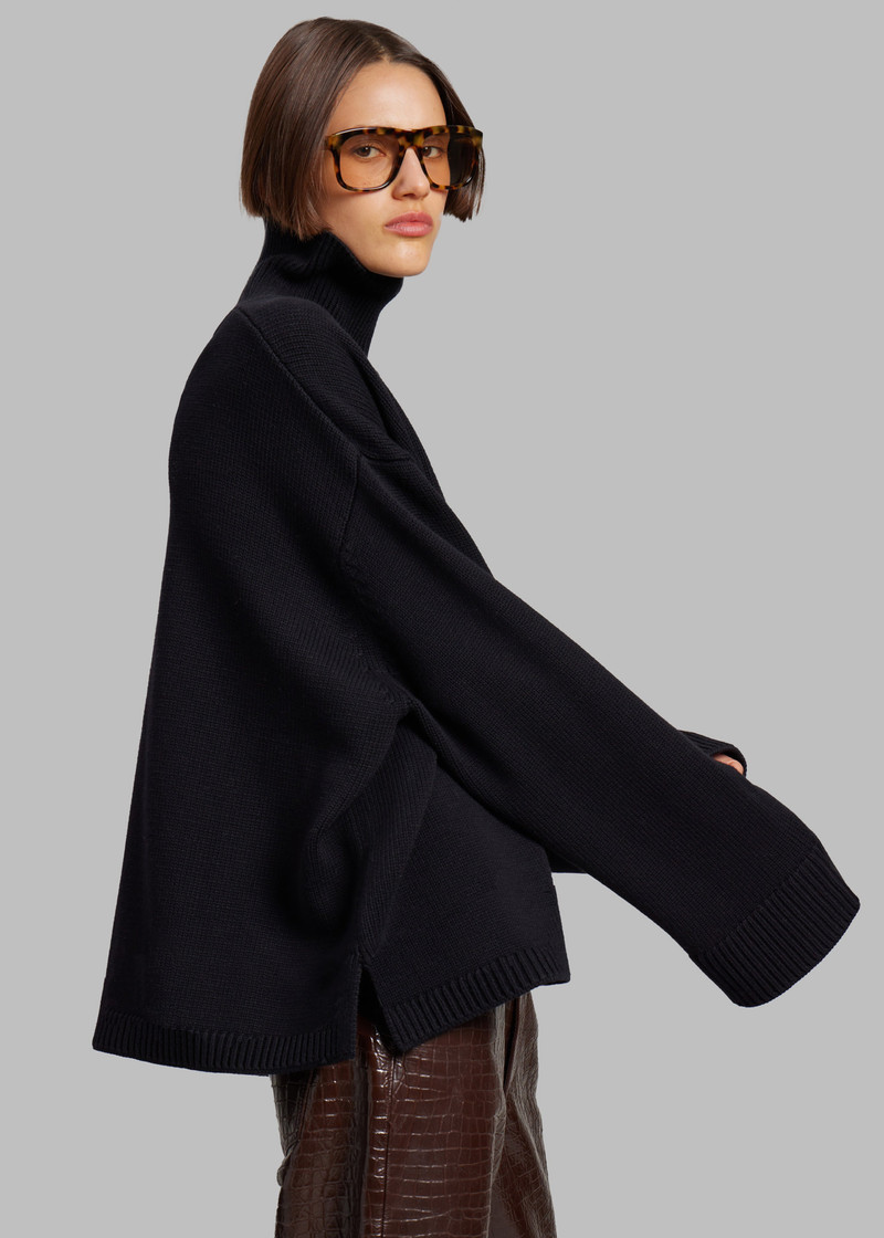 Rhea Trapeze Turtleneck - Black 10