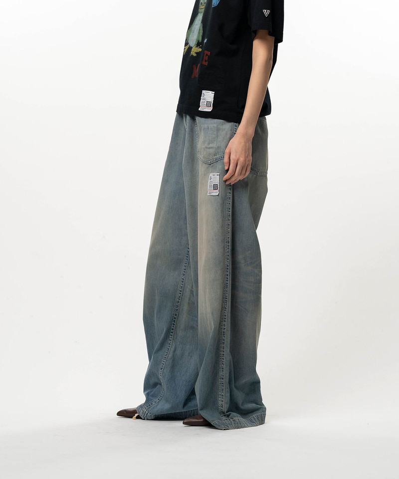 Light Denim Wide Pants 11