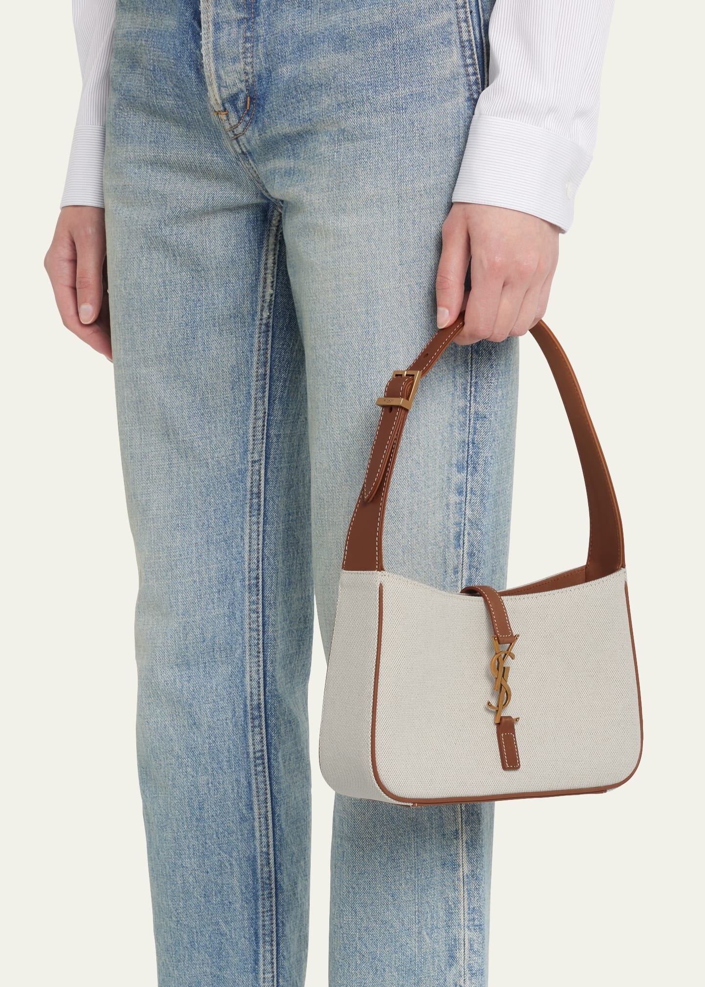 Le 5 A 7 Toile Leather Shoulder Bag - 6