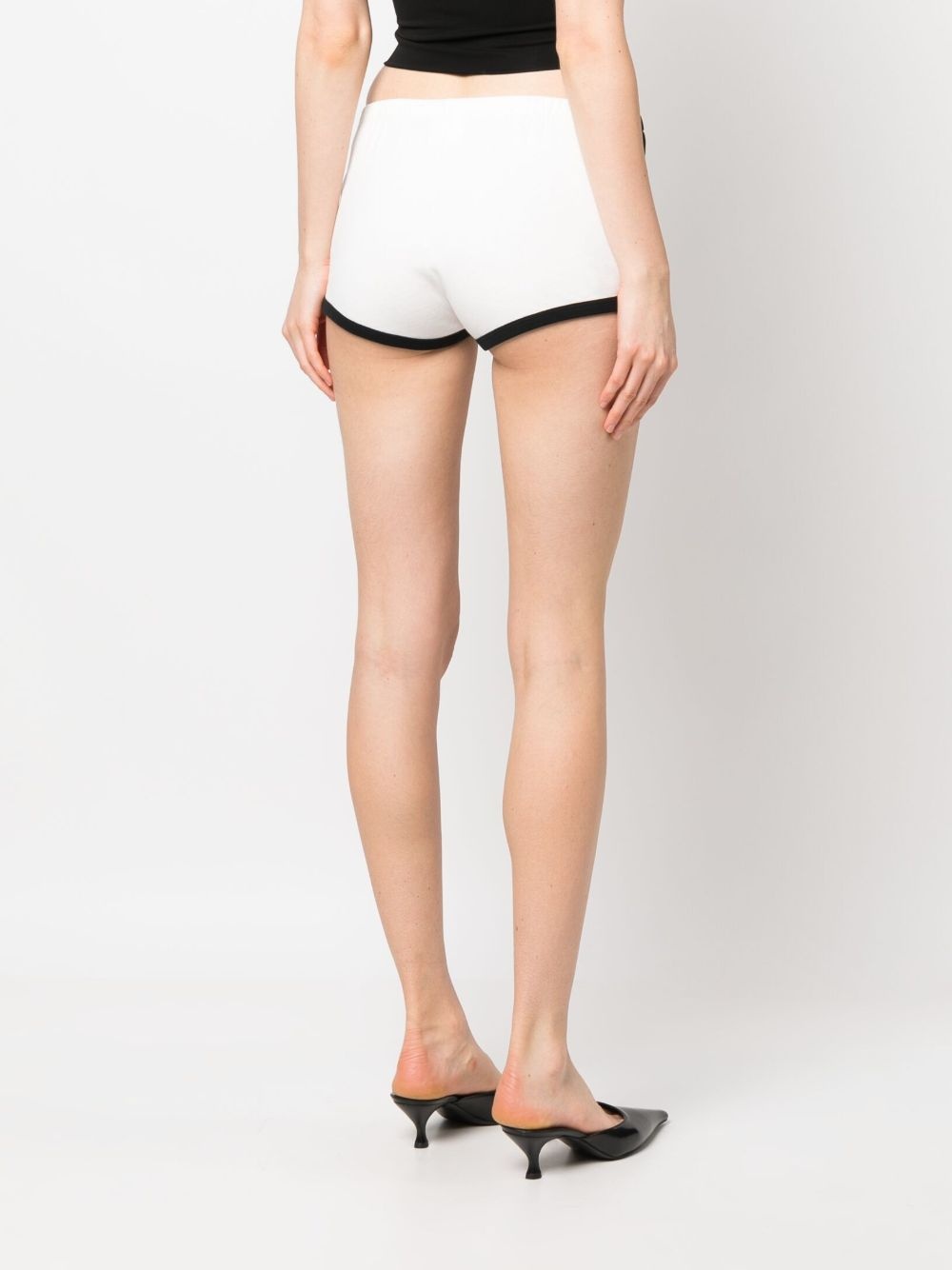 contrasting-trim logo shorts - 4