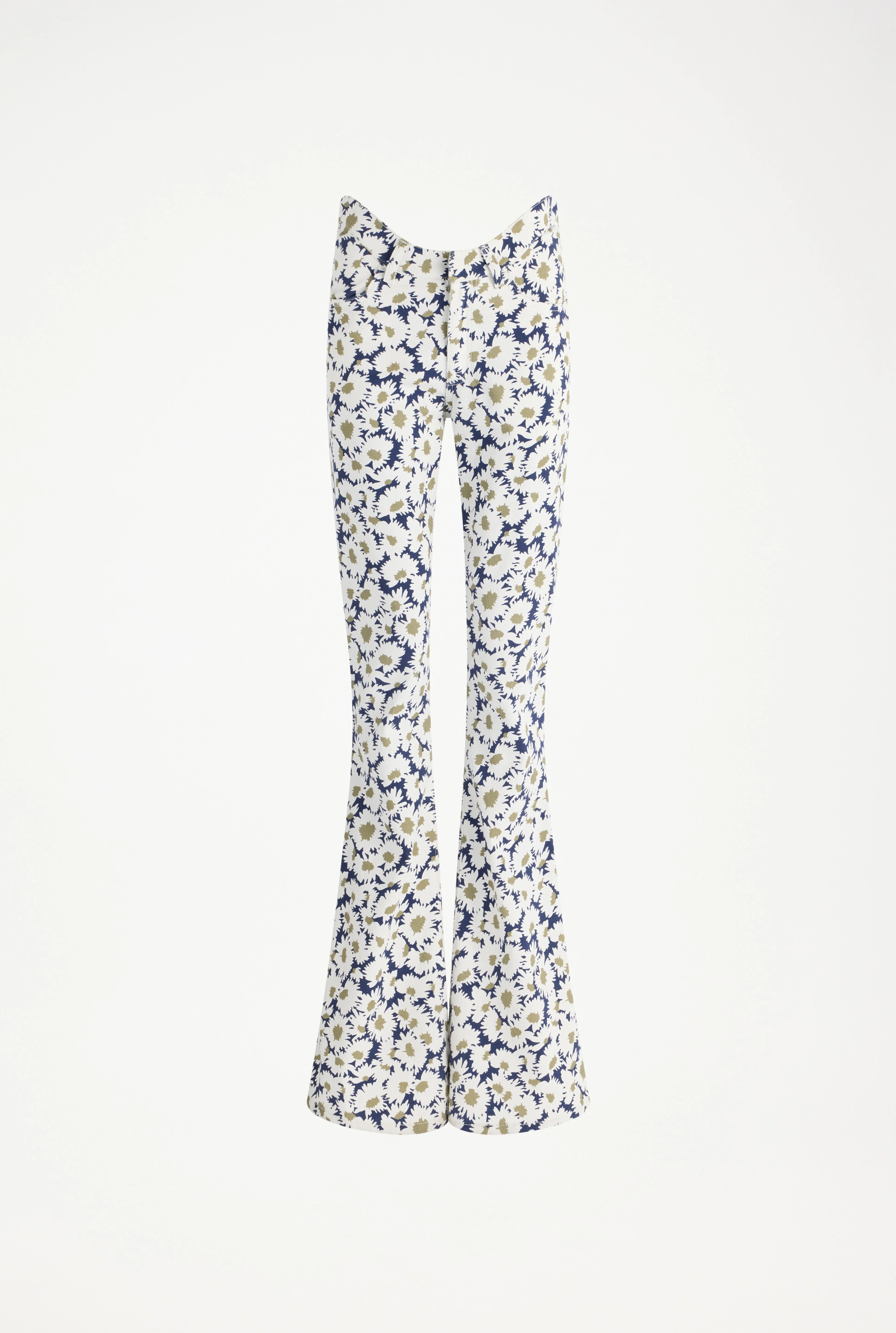 THE CURVED DENIM FLOWER JEANS - 1