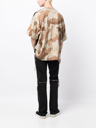 MASTERMIND WORLD camouflage-print wool T-shirt outlook