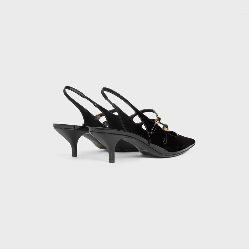 CELINE ジュディ フラットスリングバック_patent calfskin CELINE ジュディ フラットスリングバック / パテントカーフ