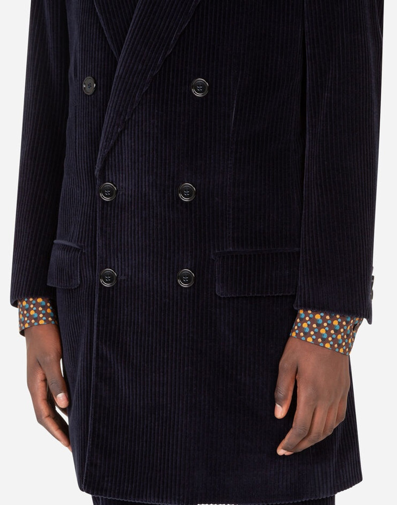 Double-breasted corduroy coat 5